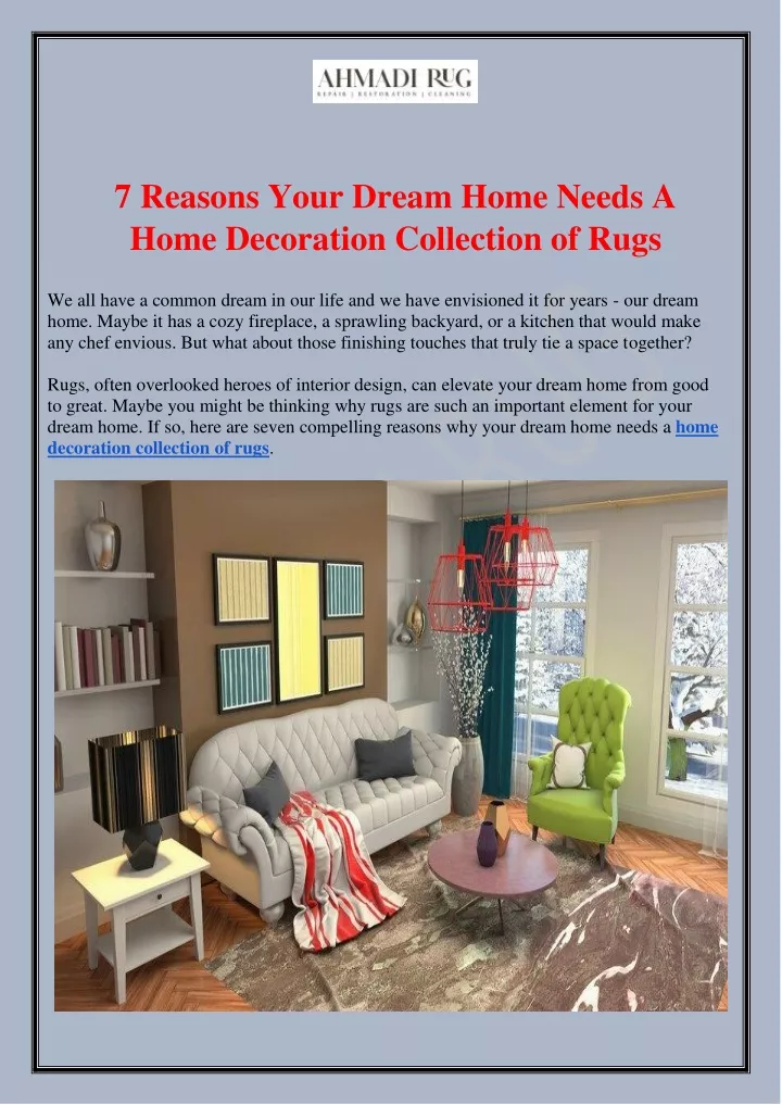 7 reasons your dream home needs a home decoration
