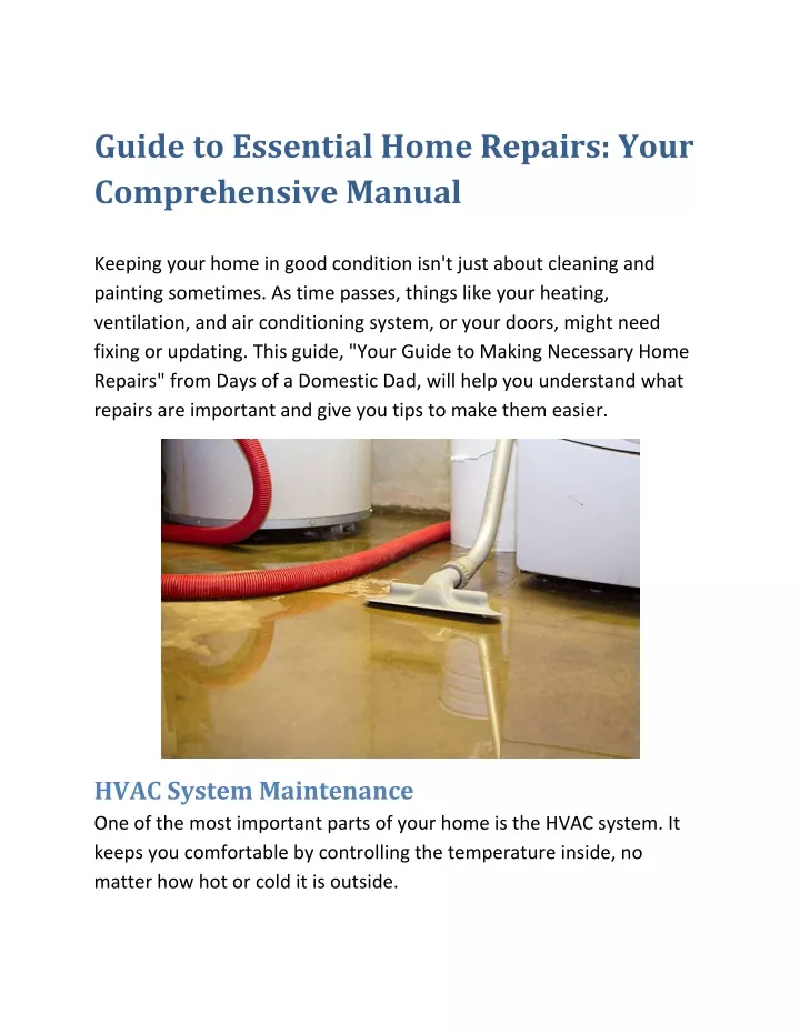 guide to essential home repairs your