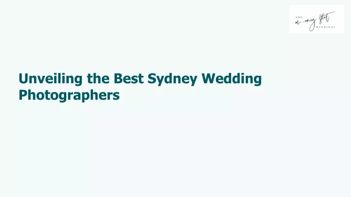 unveiling the best sydney wedding photographers