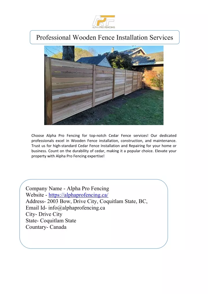 professional wooden fence installation services