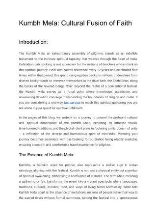 Kumbh Mela- A Spiritual Confluence of Cultures and Devotion- MapMyDestination