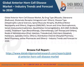 Global Anterior Horn Cell Disease Market – Industry Trends and Forecast to 2030