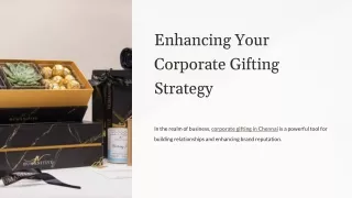 Enhancing Your Corporate Gifting Strategy
