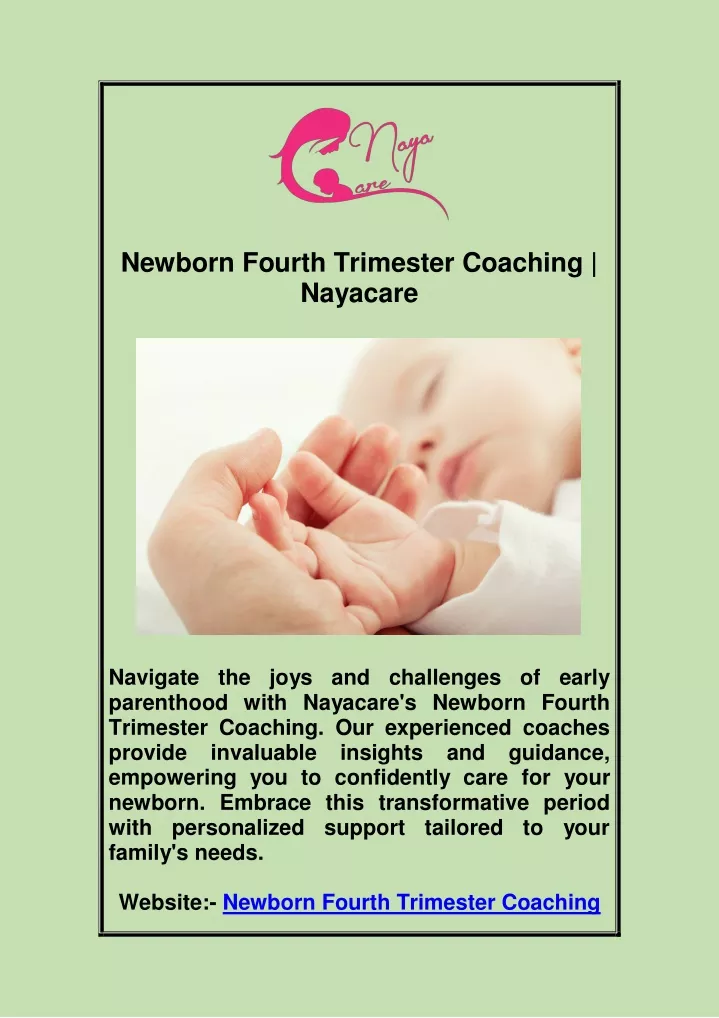 newborn fourth trimester coaching nayacare