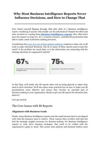 Why Most Business Intelligence Reports Never Influence Decisions, and How to Change That (1)