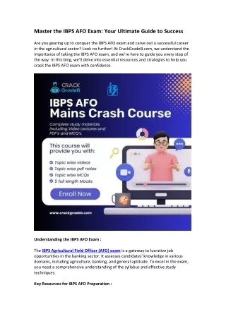 master the ibps afo exam your ultimate guide