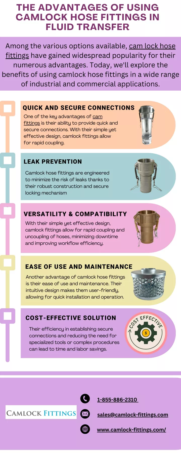 the advantages of using camlock hose fittings