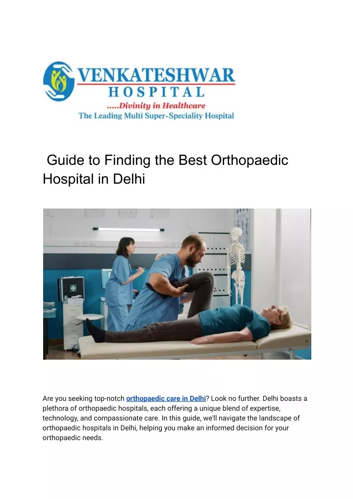 guide to finding the best orthopaedic hospital
