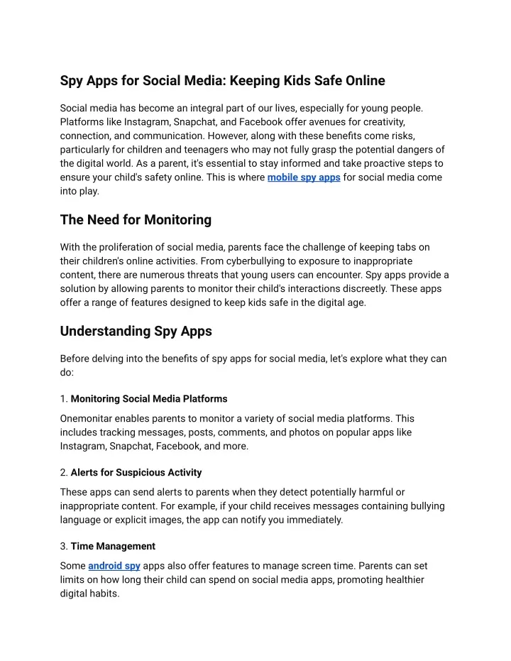 spy apps for social media keeping kids safe online