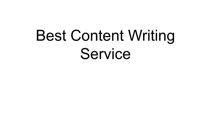 best content writing service