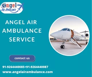Angel Air Ambulance Service in Bhopal And Bagdogra
