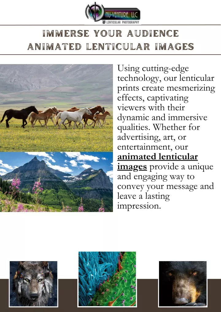 immerse your audience animated lenticular images