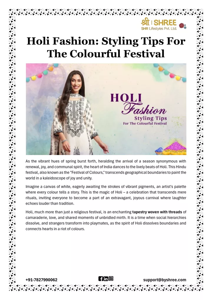holi fashion styling tips for the colourful