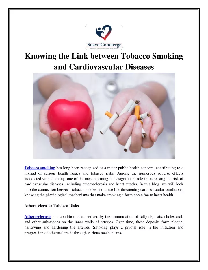 knowing the link between tobacco smoking
