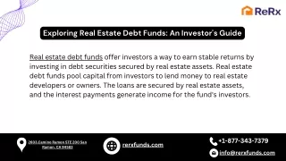 Exploring Real Estate Debt Funds An Investor's Guide