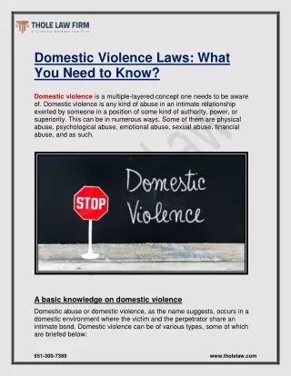 Domestic Violence Laws: What You Need to Know?