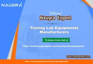 Testing Lab Equipments Manufacturers