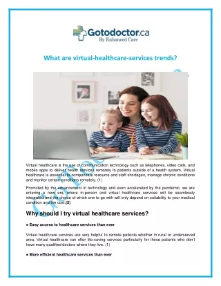 what are virtual healthcare services trends