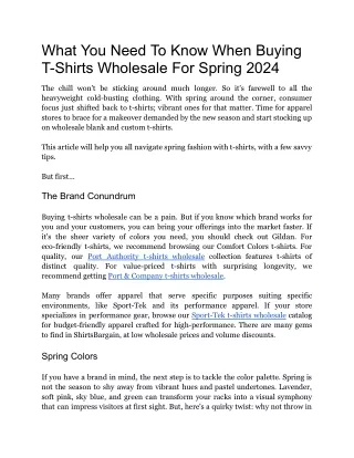 What You Need To Know When Buying T-Shirts Wholesale For Spring 2024 (1)