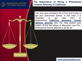 The Importance of Hiring a Pharmacist License Attorney in California