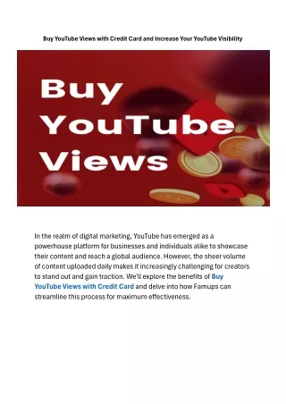 buy youtube views with credit card and increase