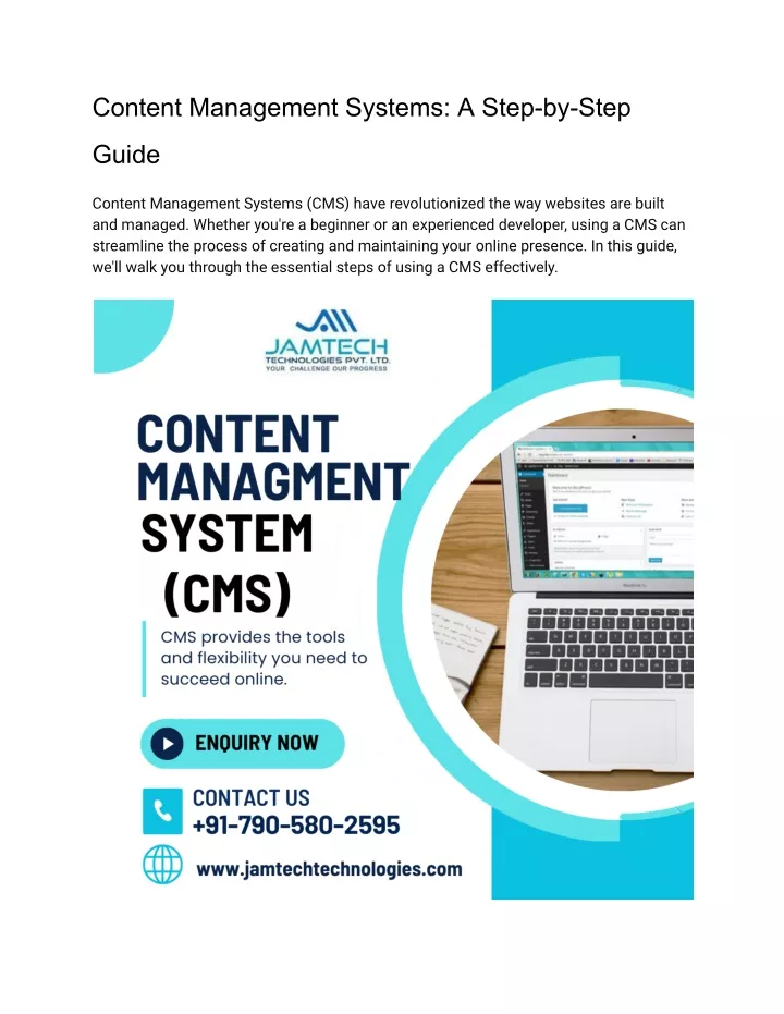 content management systems a step by step