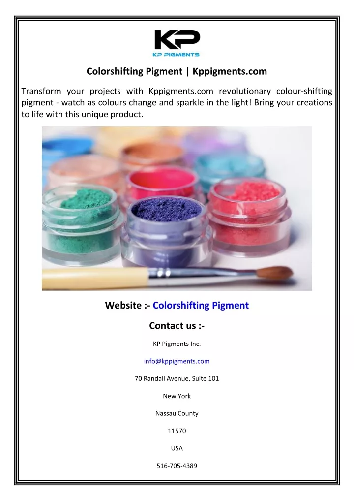 colorshifting pigment kppigments com