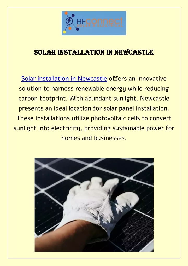 solar installation in newcastle solar
