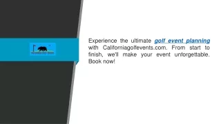 Golf Event Planning  Californiagolfevents.com