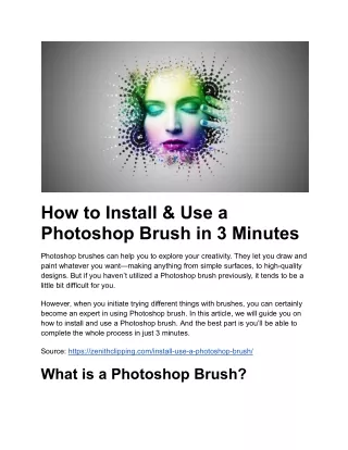 How to Install & Use a Photoshop Brush in 3 Minutes