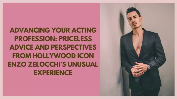 advancing your acting profession priceless advice