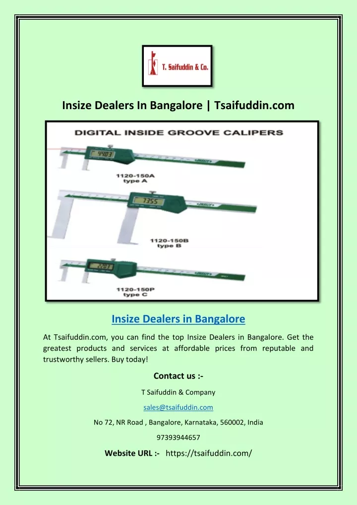 insize dealers in bangalore tsaifuddin com