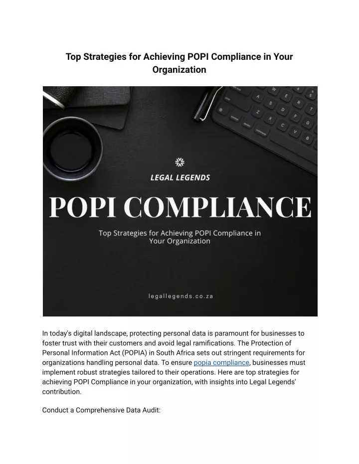 top strategies for achieving popi compliance
