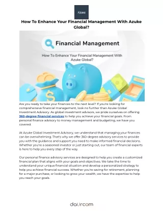 how to enhance your financial management with