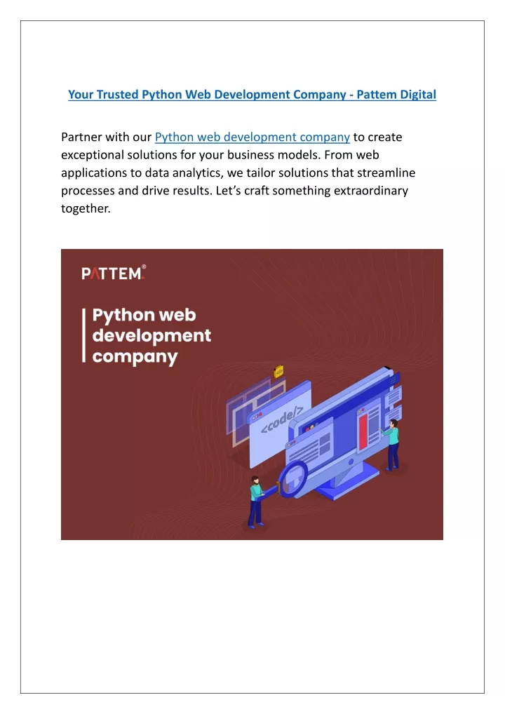 your trusted python web development company