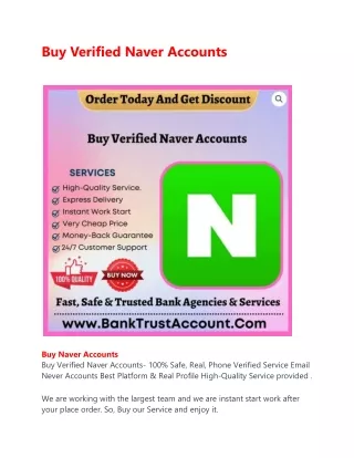 Buy Verified Naver Accounts