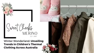 Unveiling Trends in Children's Thermal Clothing Across Australia