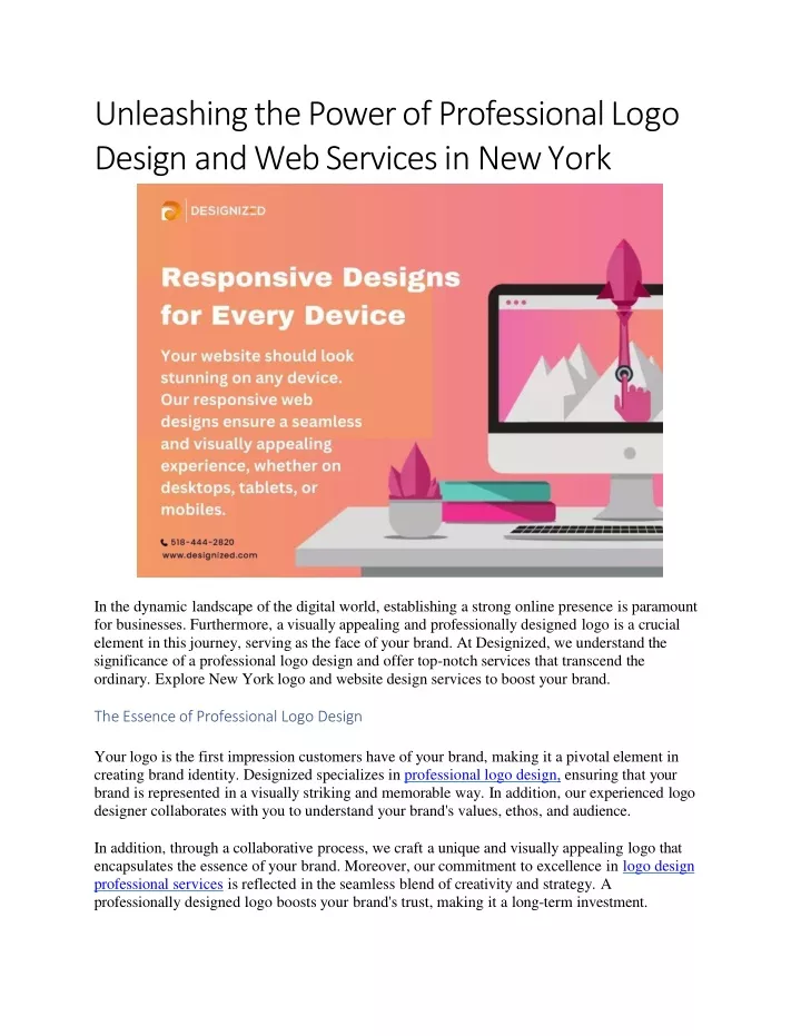 unleashing the power of professional logo design and web services in new york