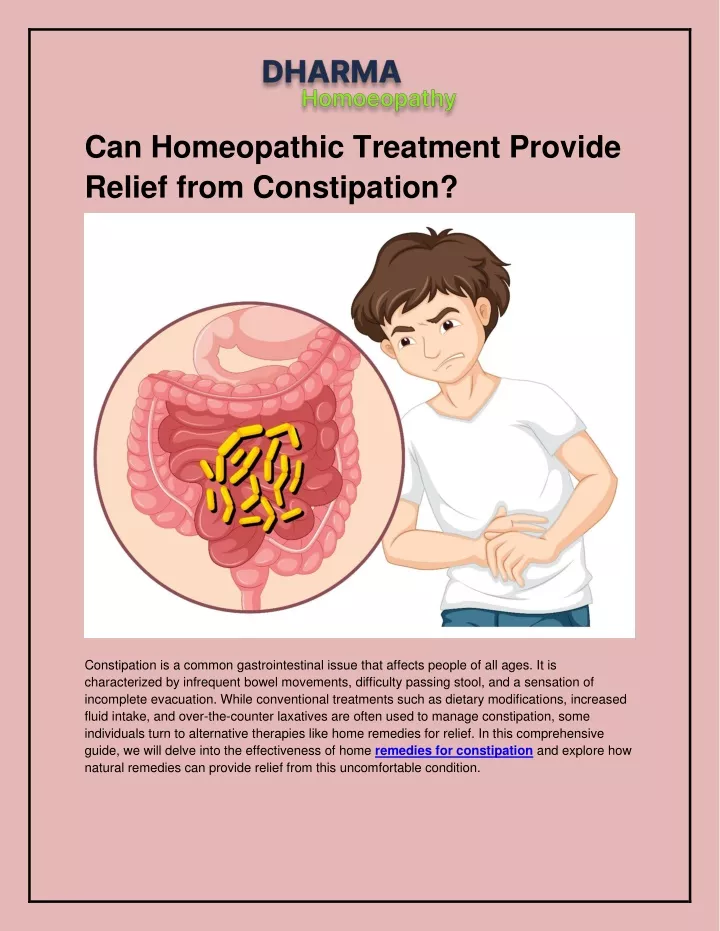 can homeopathic treatment provide relief from