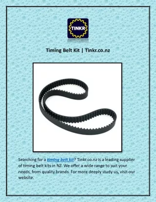 Timing Belt Kit | Tinkr.co.nz