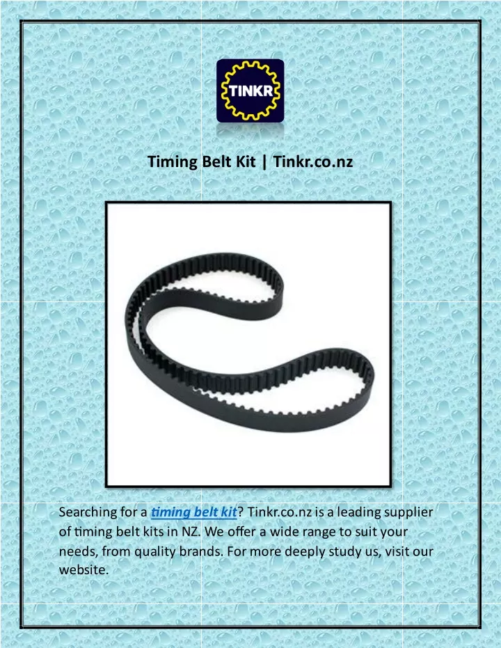 timing belt kit tinkr co nz