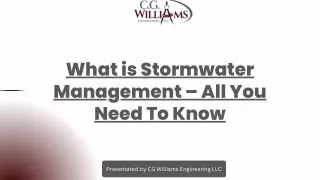 What is Stormwater Management All You Need To Know