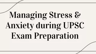 managing stress anxiety during upsc exam
