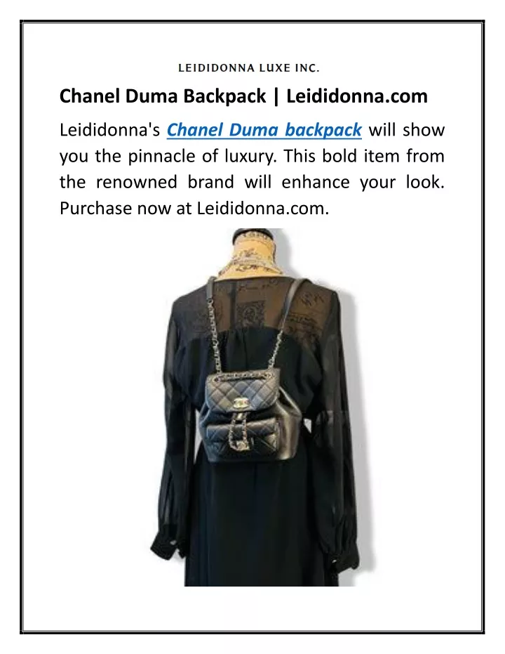 chanel duma backpack leididonna com