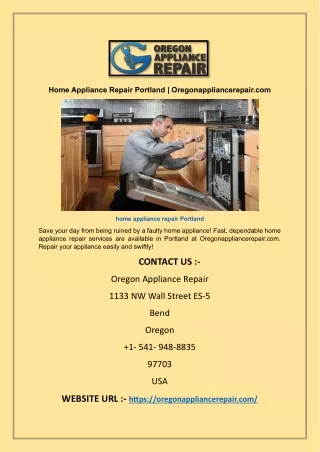 Home Appliance Repair Portland | Oregonappliancerepair.com