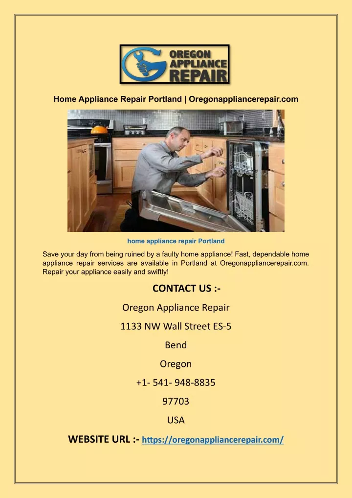 home appliance repair portland