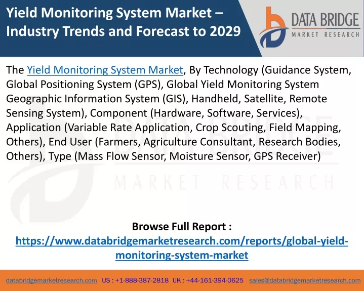 yield monitoring system market industry trends