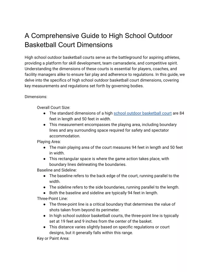 a comprehensive guide to high school outdoor