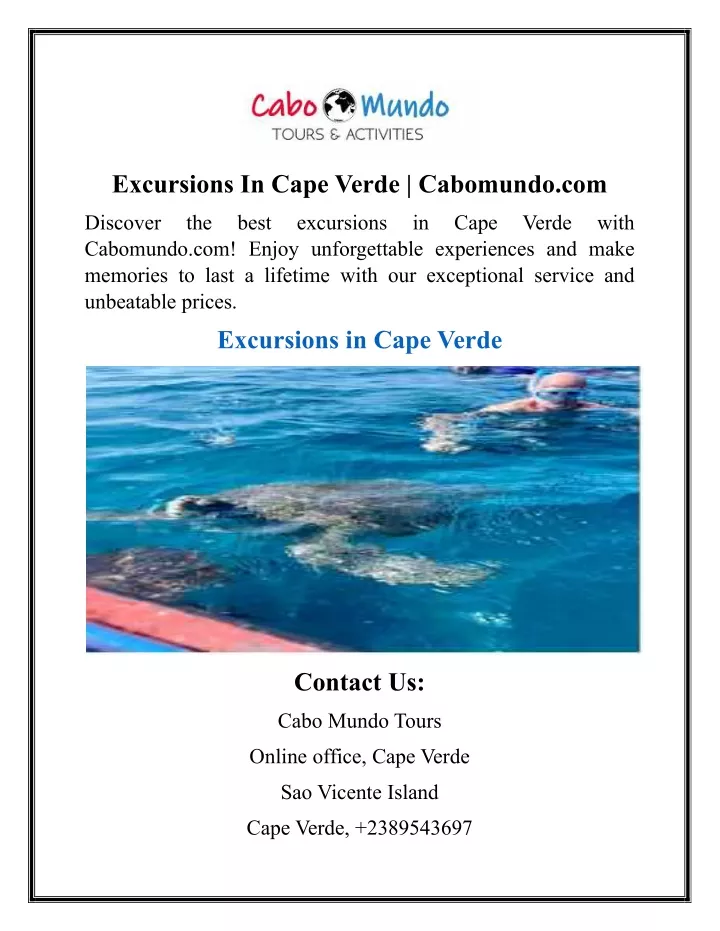 excursions in cape verde cabomundo com