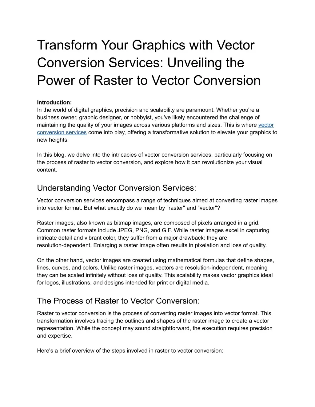 PPT - Transform Your Graphics with Vector Conversion Services ...